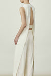 SWAYING/KNIT Silk Cashmere Back Slit Long Vest SW24SS1T17 White